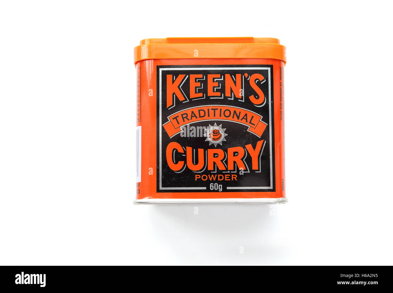 Keen's traditional curry powder isolated on white background Stock Photo
