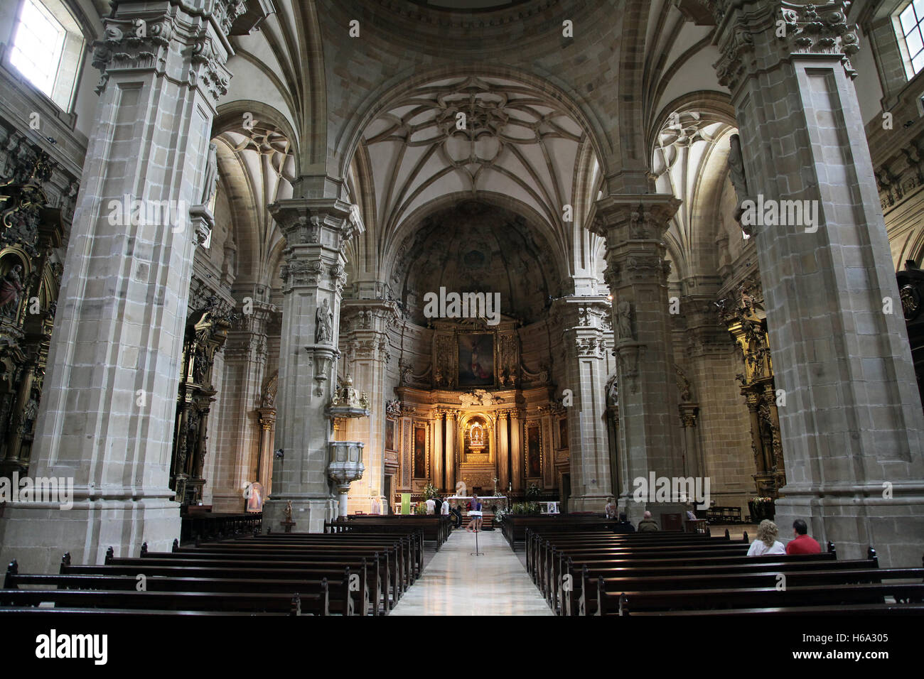 Basilica of Santa Maria del Coro San Sebastian Donostia Basque Country Spain Stock Photo