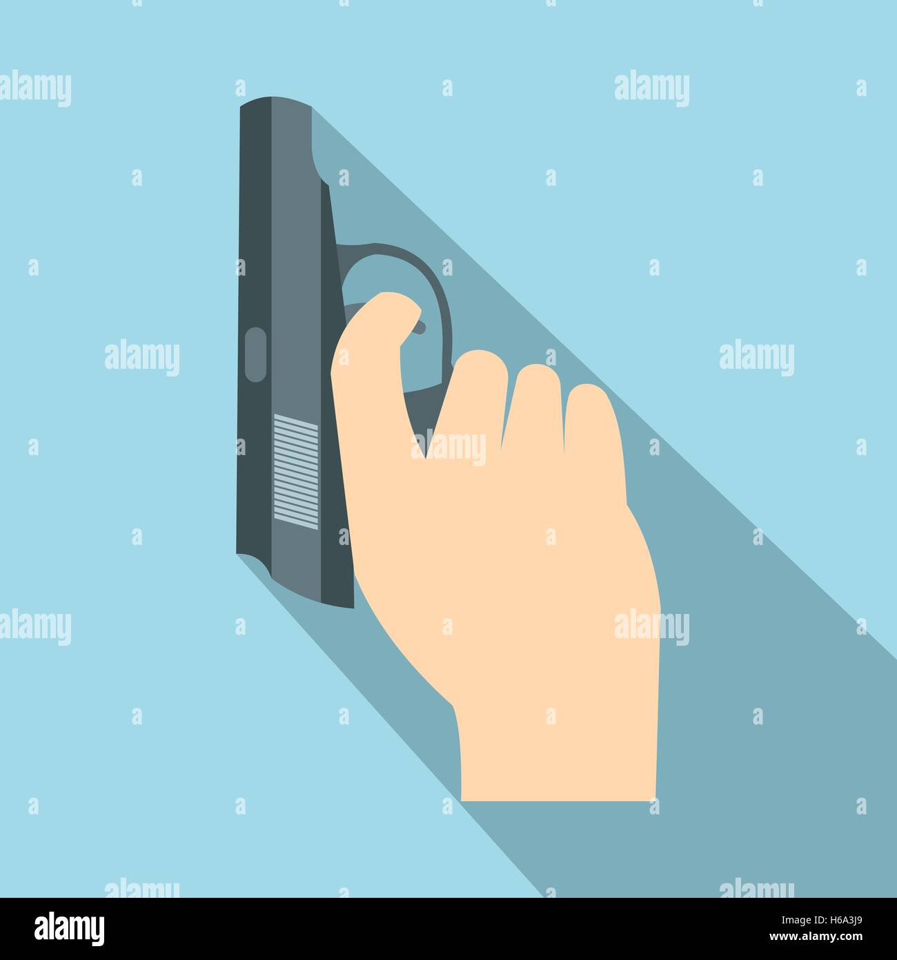 Starting pistol flat icon Stock Vector Image & Art Alamy