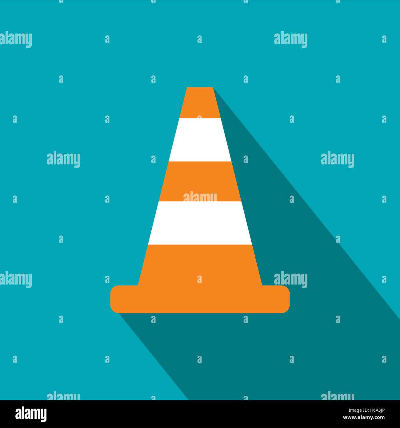 Cone traffic flat icon Stock Vector Image & Art - Alamy