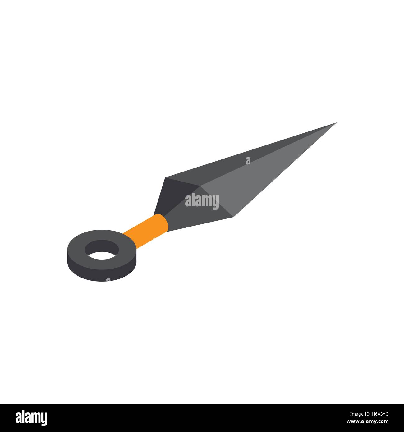 https://c8.alamy.com/comp/H6A3YG/ninja-weapon-kunai-throwing-knife-isometric-icon-H6A3YG.jpg