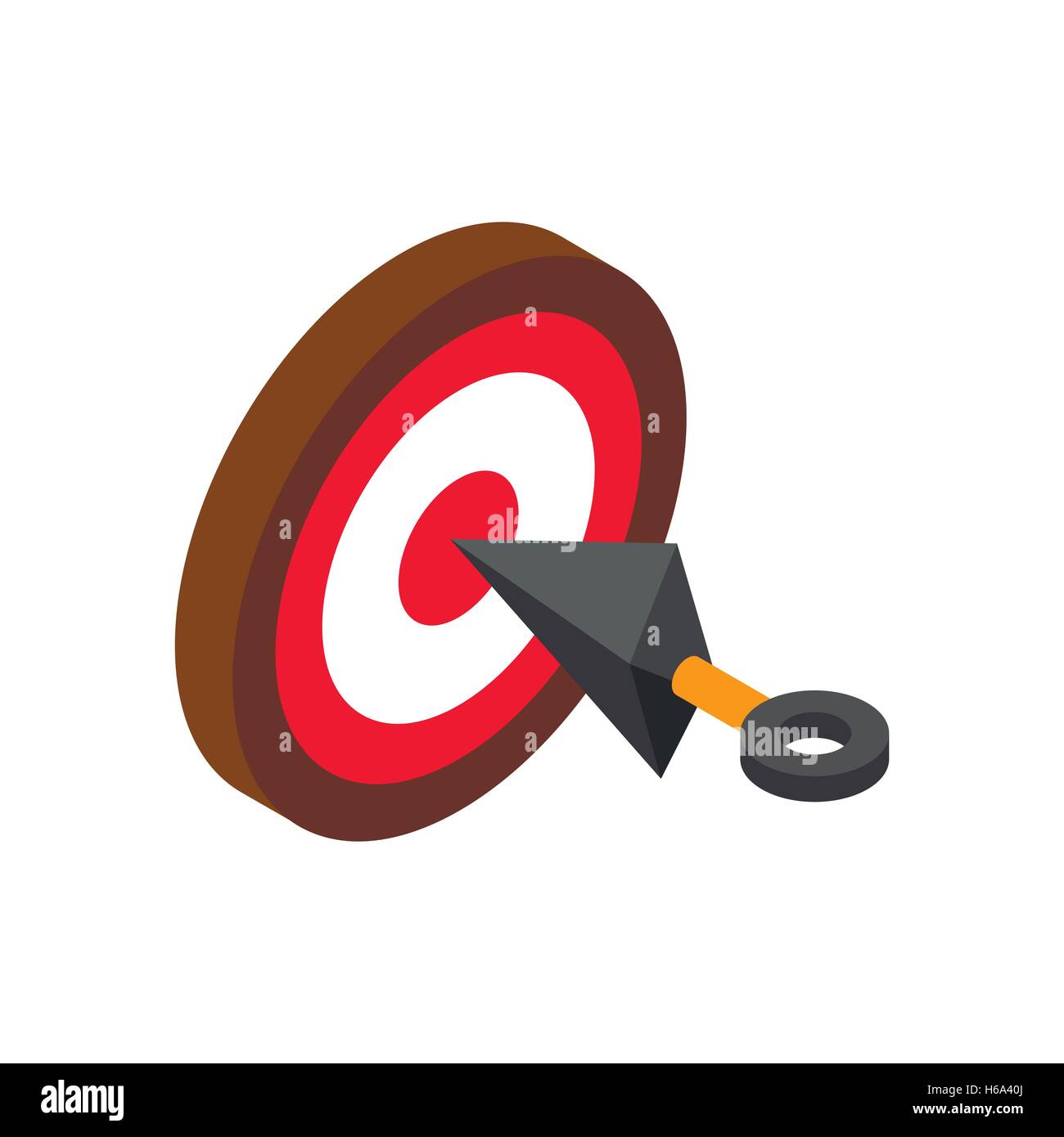 Ninja weapon kunai throwing knife with target Stock Vector Image & Art