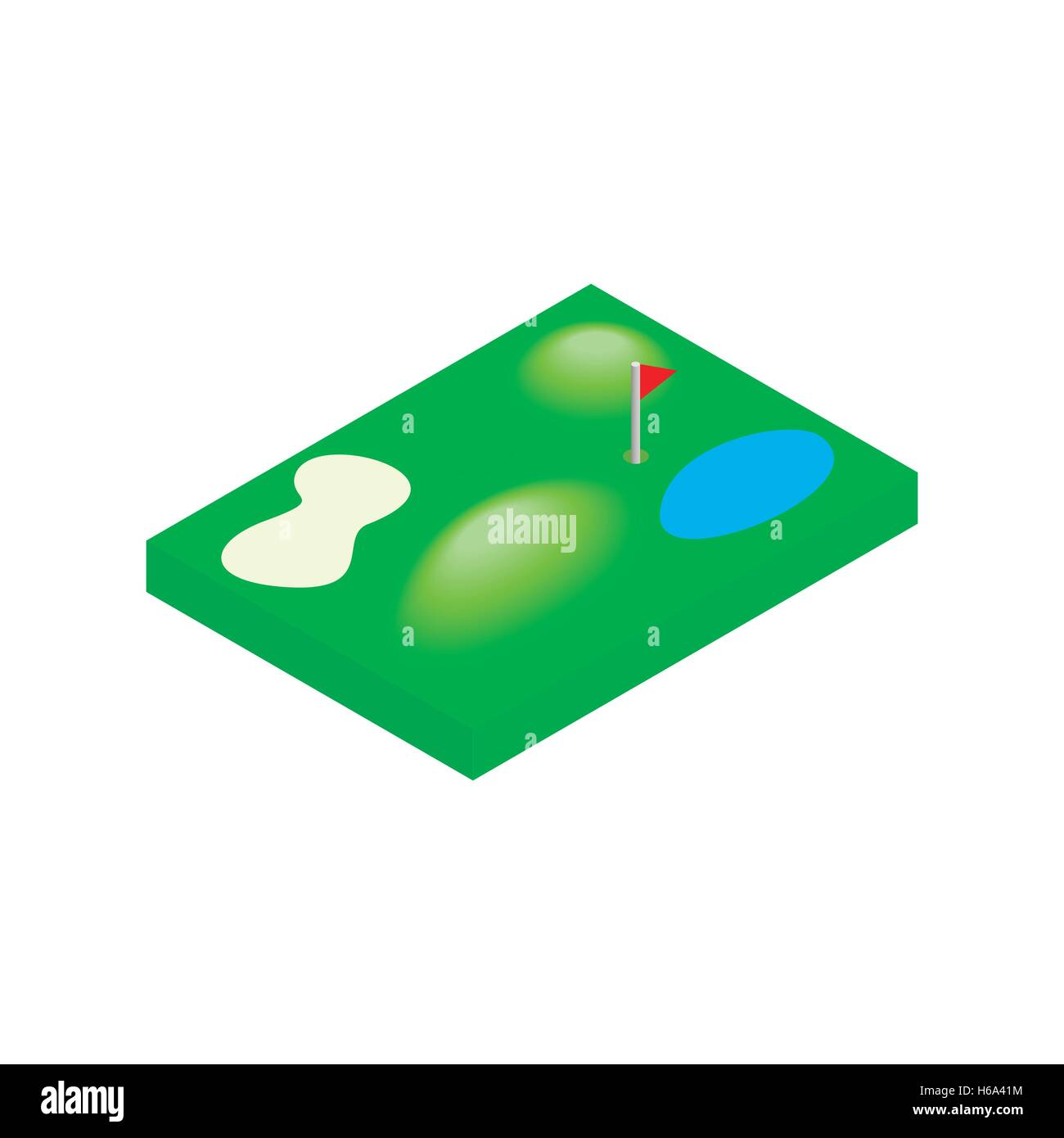 Golf course isometric 3d icon Stock Vector Image & Art - Alamy