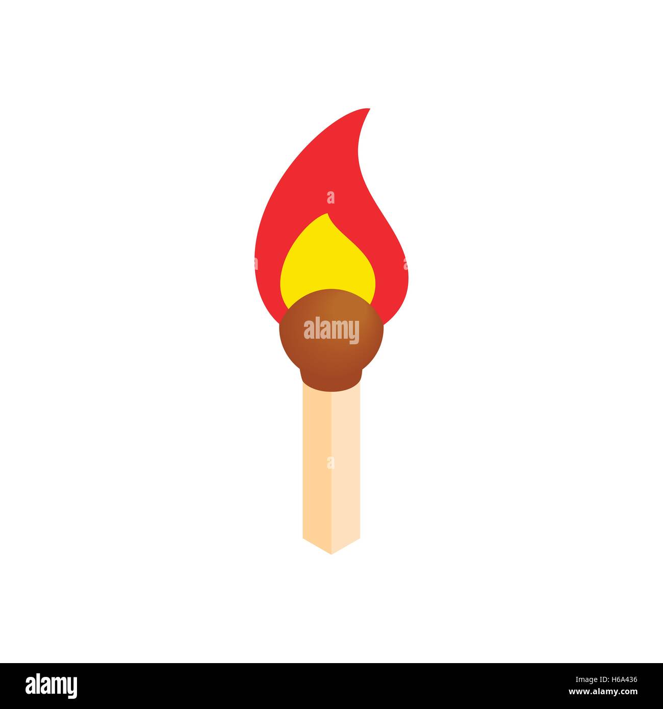 Burning match isometric 3d icon Stock Vector Image & Art - Alamy