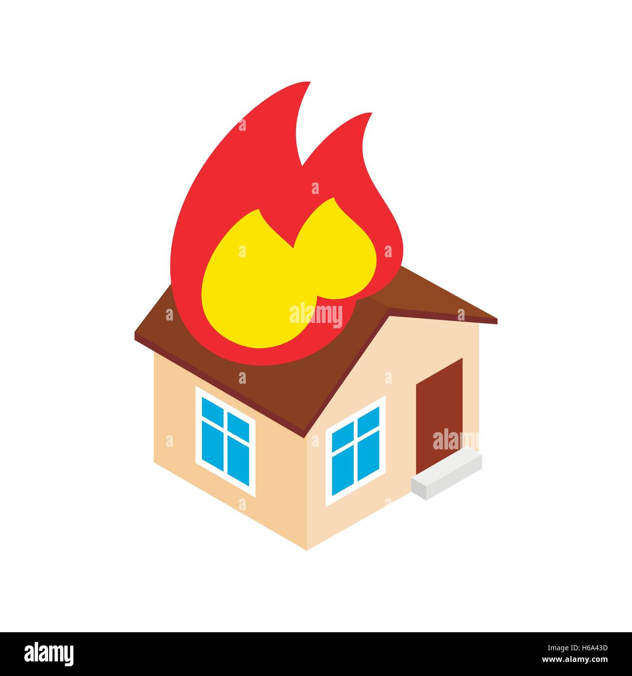 House on fire isometric 3d icon Stock Vector Image & Art Alamy