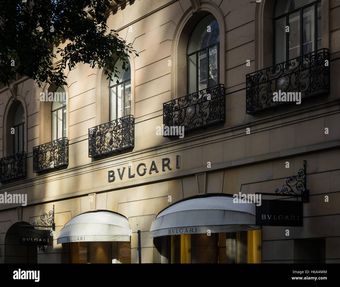 The Bulgari store in Sydney City Stock Photo