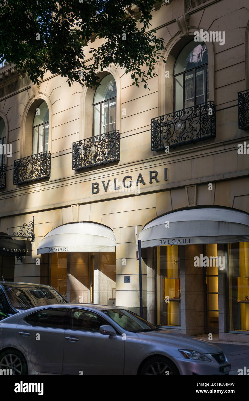 The Bulgari store in Sydney City Stock Photo