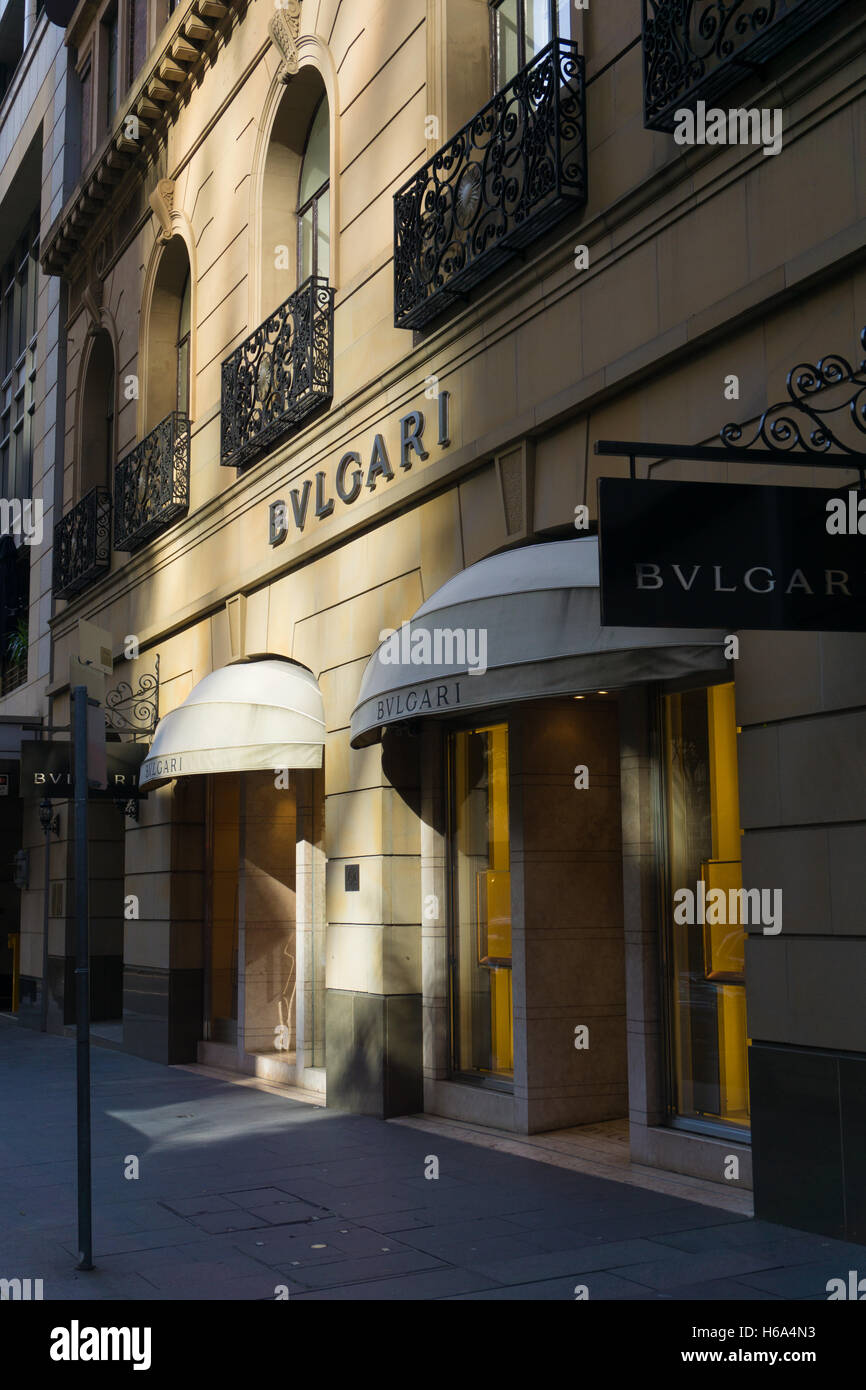 The Bulgari store in Sydney City Stock 