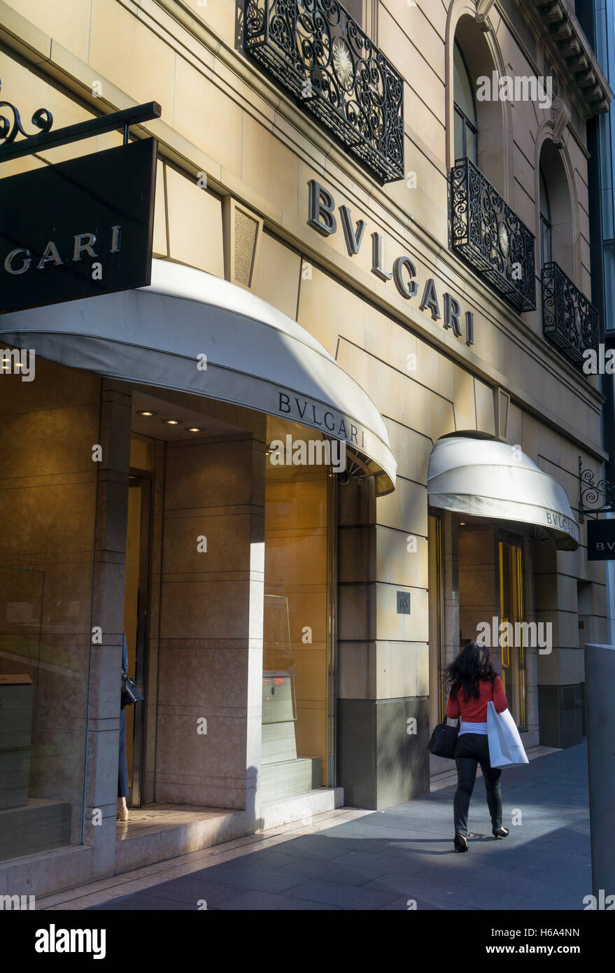 The Bulgari store in Sydney City Stock 
