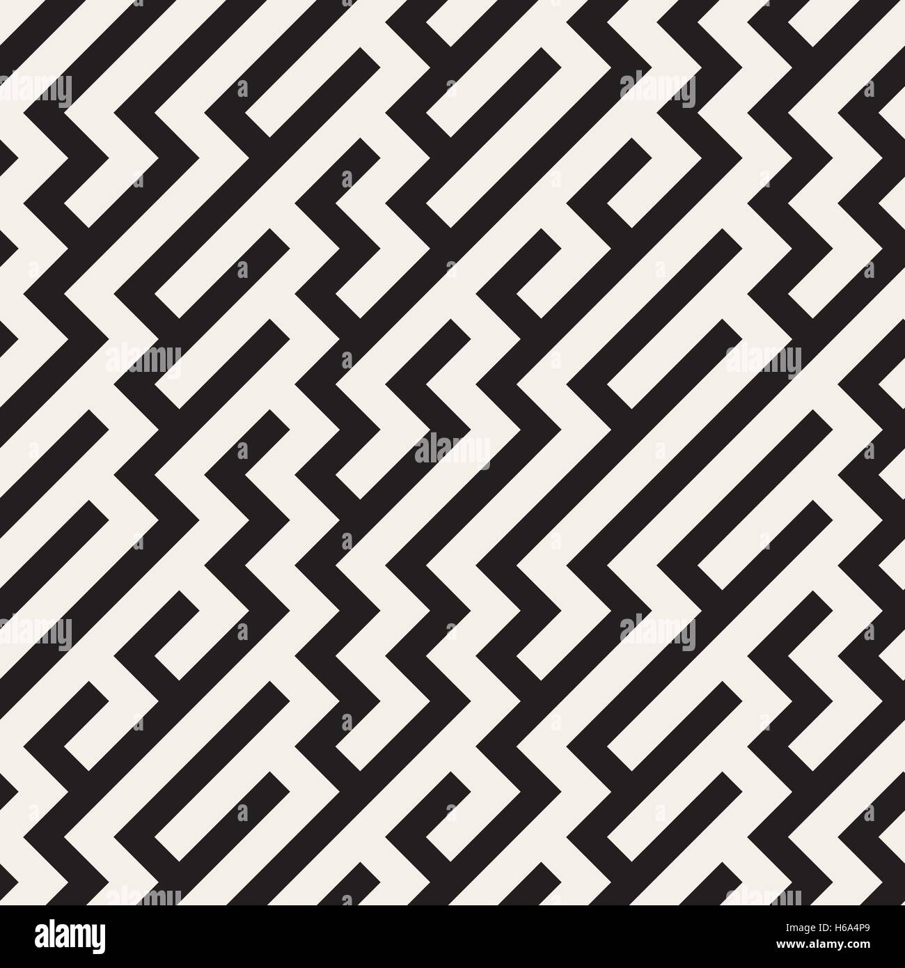 Vector Seamless Black And White Irregular Diagonal Lines Pattern Stock ...