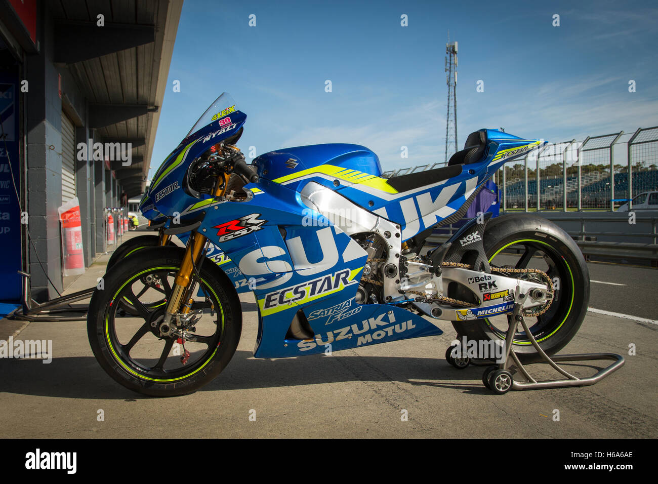 Suzuki Ecstar MotoGP Team. Thursday, 20 October, 2016. Phillip Island, Australia. Stock Photo
