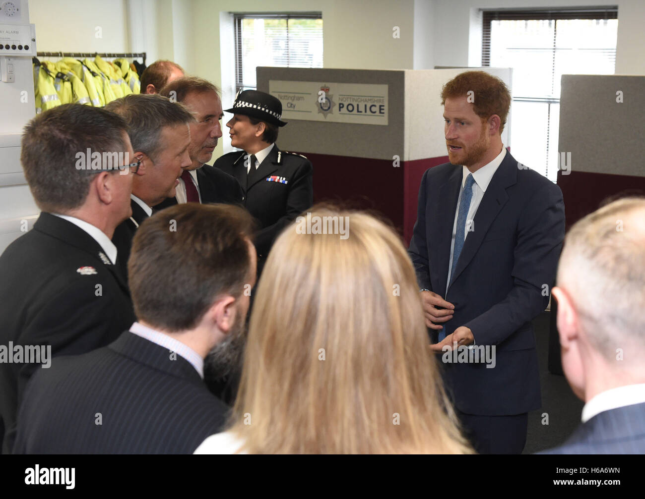 Prince Harry (right) opens Nottingham's new Central Police Station at