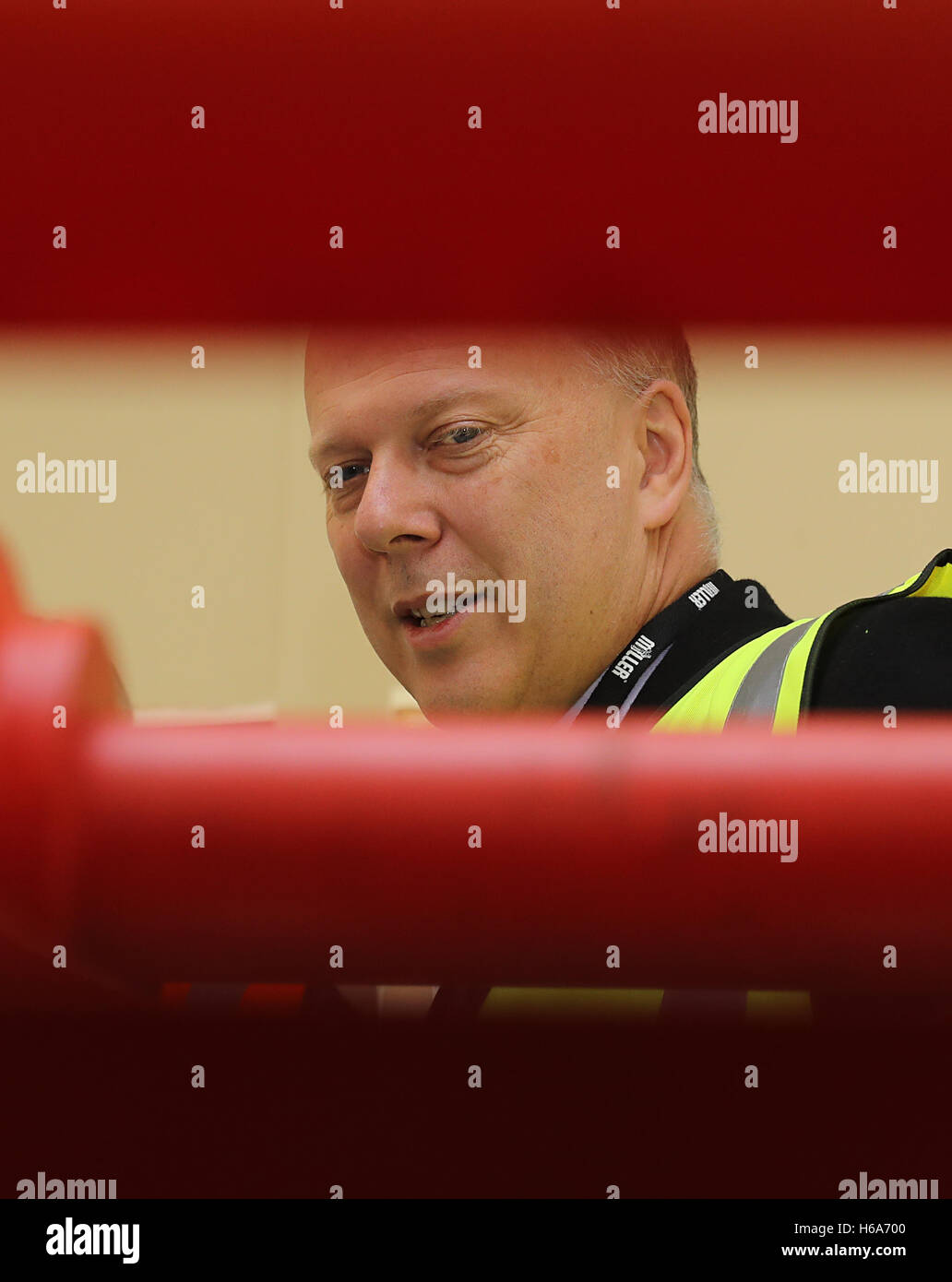 Transport Secretary Chris Grayling during a visit to Miller UK Ltd in