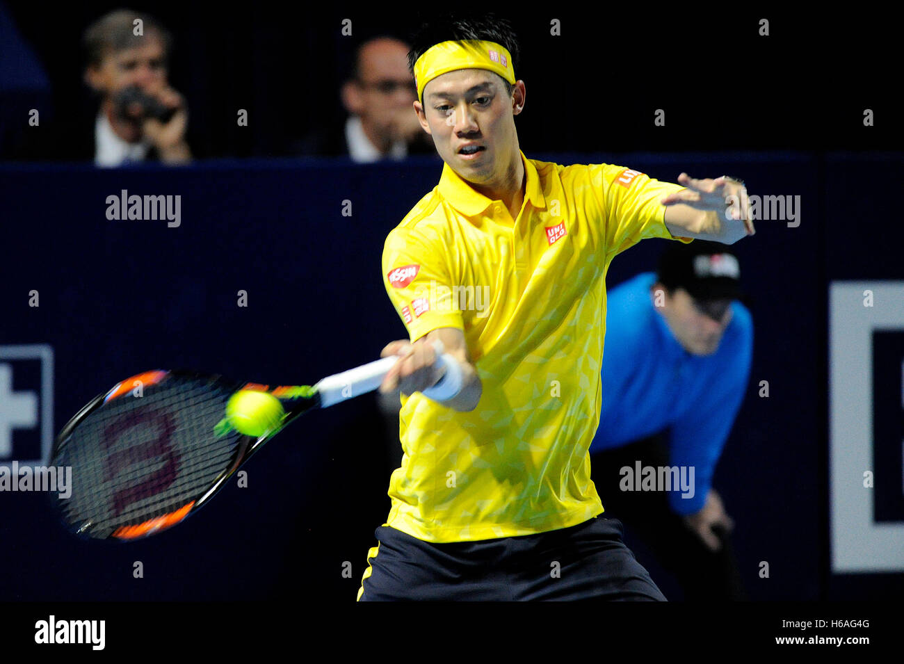 Jakobshalle, Basel, Switzerland. 26th Oct, 2016. Basel Swiss Indoors Tennis Championships. Day 3