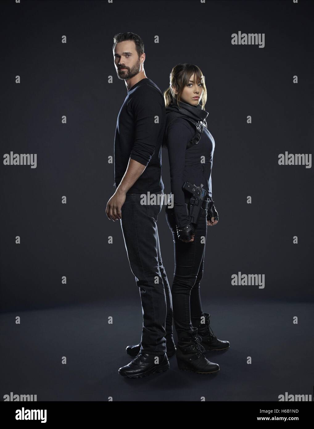 Brett Dalton Chloe Bennet Agents Of S H I E L D Season 2 2014 Stock Photo Alamy