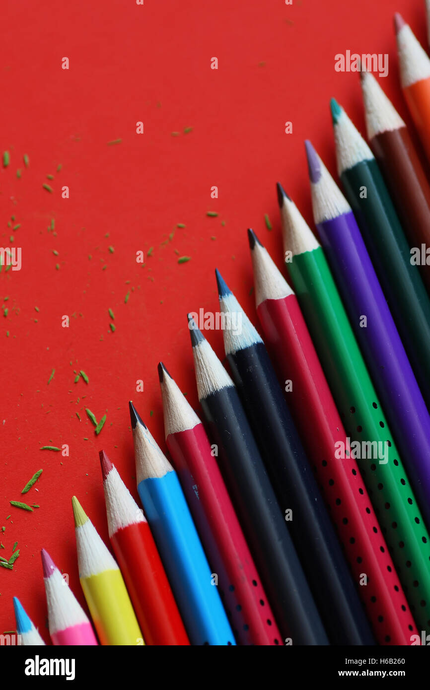 File Statoonany Red stationery red background Stock Photo - Alamy