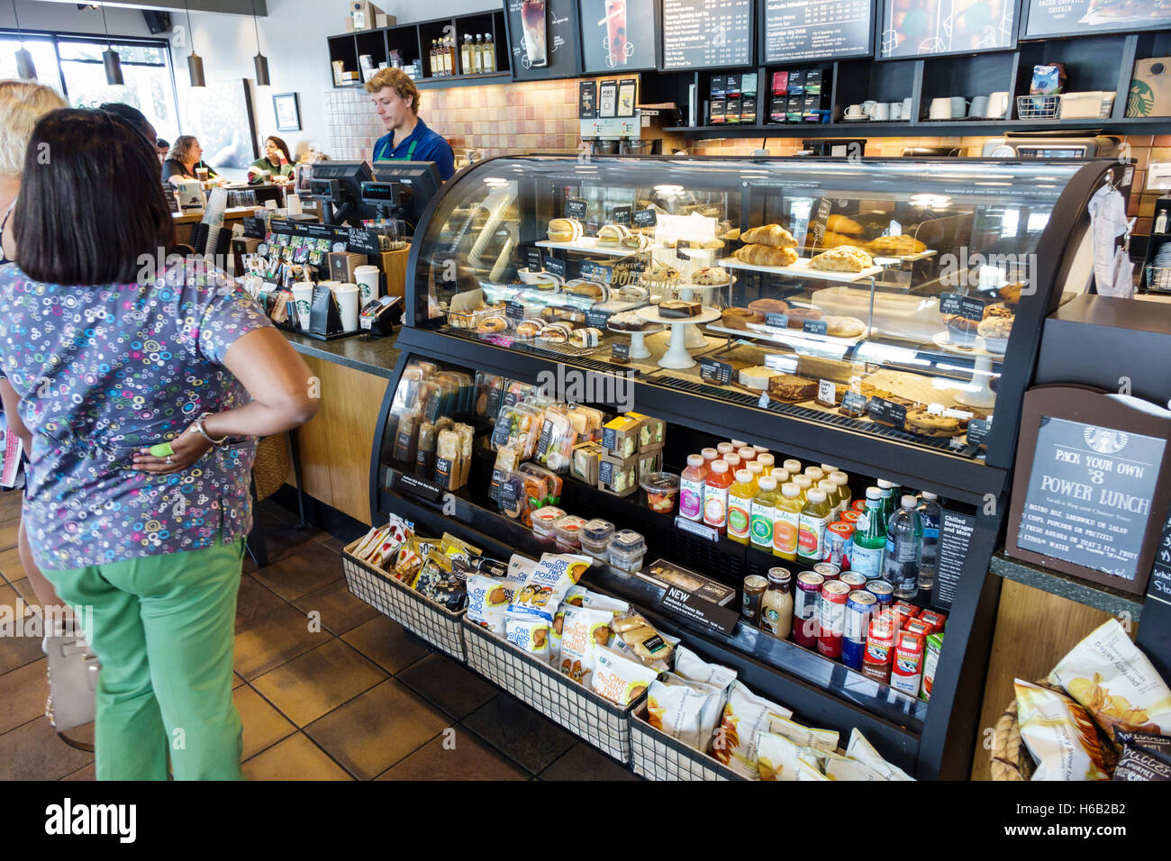 Florida,South,Palm Coast,Starbucks Coffee,interior inside,display sale