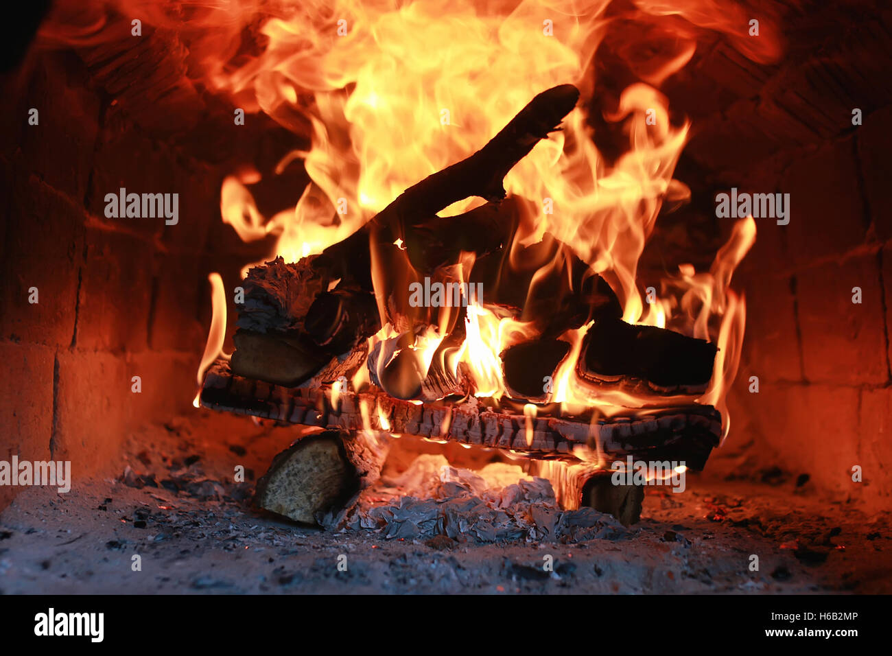 flame fire in the oven Stock Photo Alamy