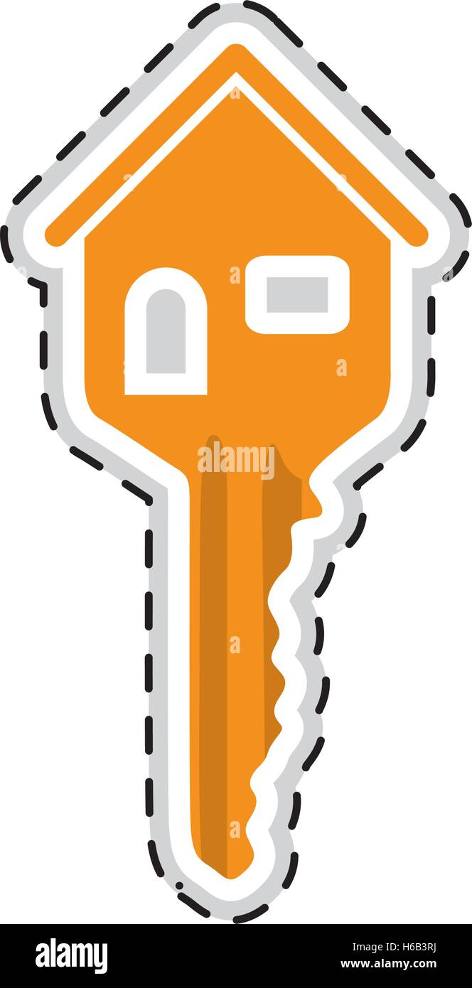 house shaped key icon image Stock Vector Image & Art - Alamy