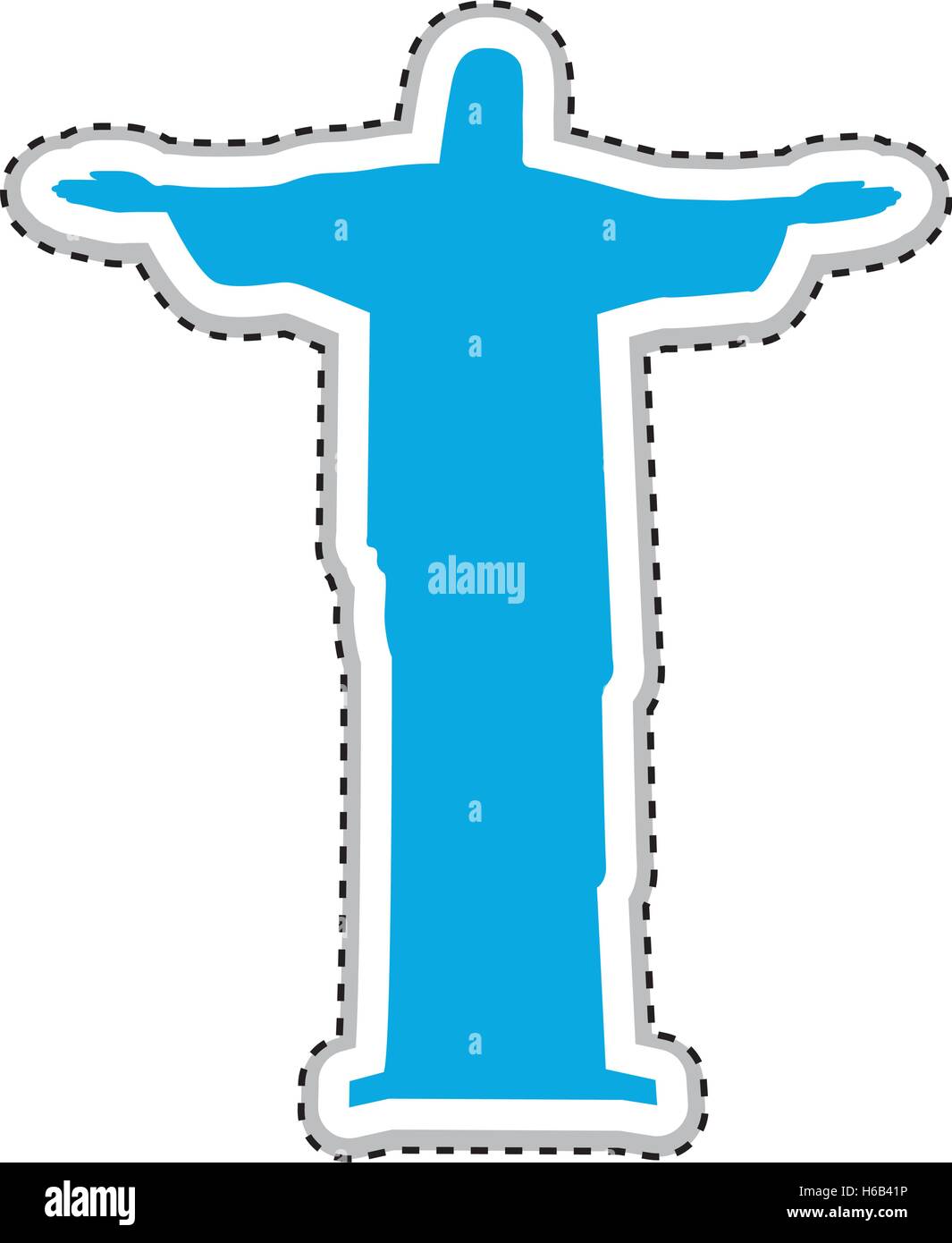 christ the redeemer or corcovado icon image Stock Vector Image & Art ...