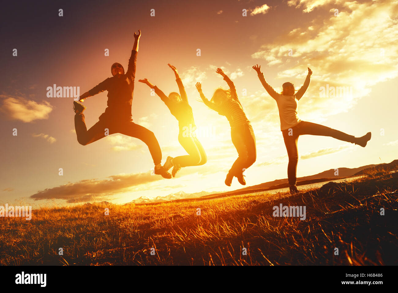 Group team togetherness friends friendship success concept Stock Photo