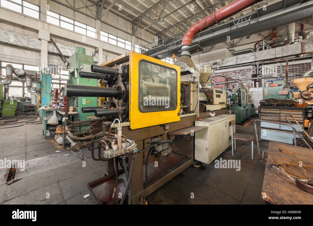 Machinebuilding plant. Shop with machines for production of plastic