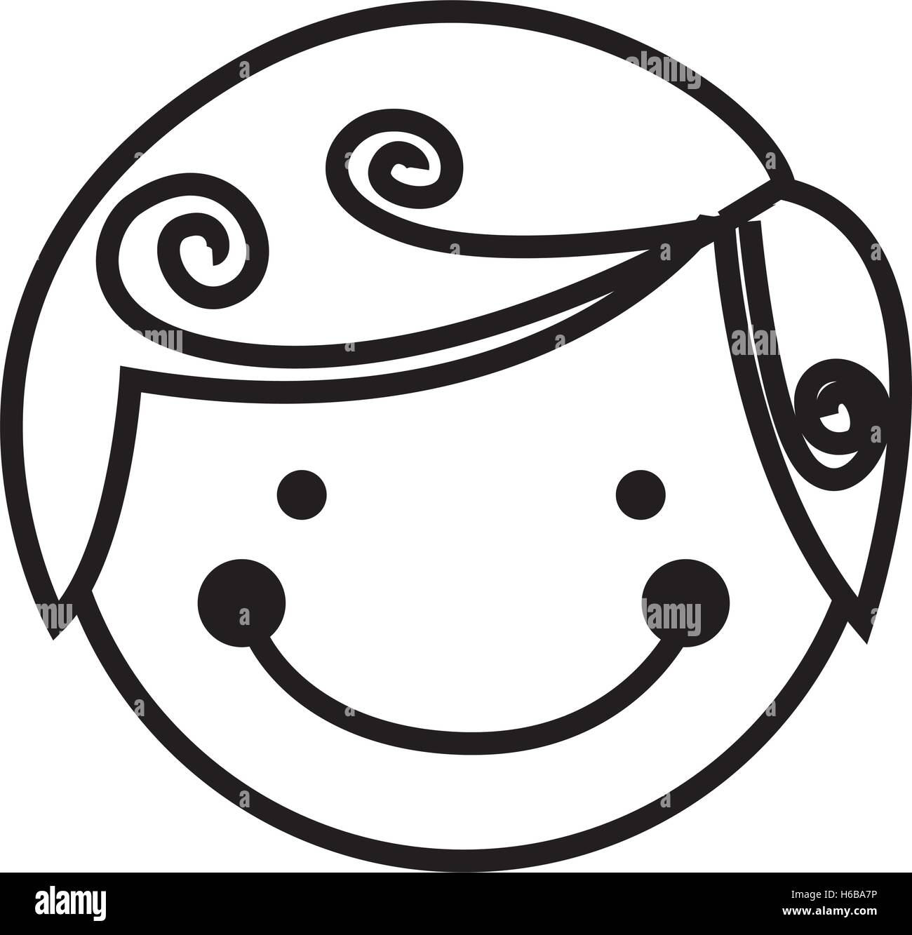 happy child face icon image Stock Vector