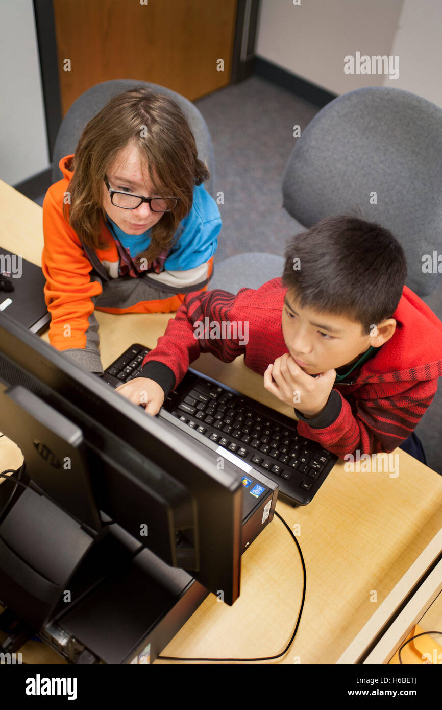 Enthusiastic Multiracial Teen Boys Compete In The Cyberpatriot