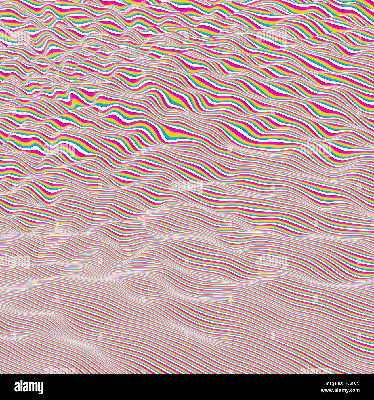 Waves of lines, colorful bars illustration Stock Photo - Alamy