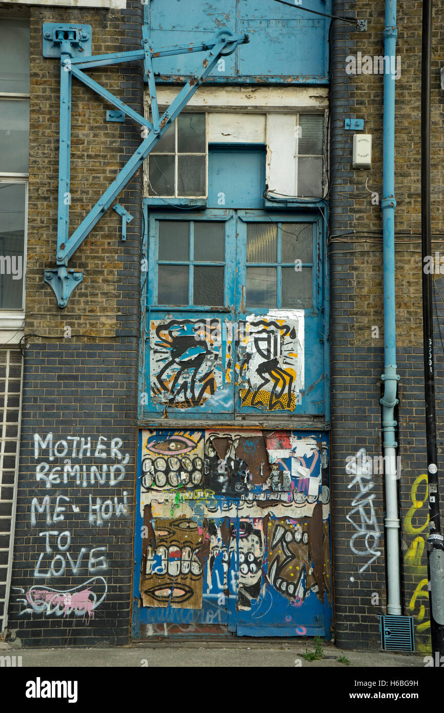 Artists studios and warehouses in Hackney Wick, by Olympic Park, which