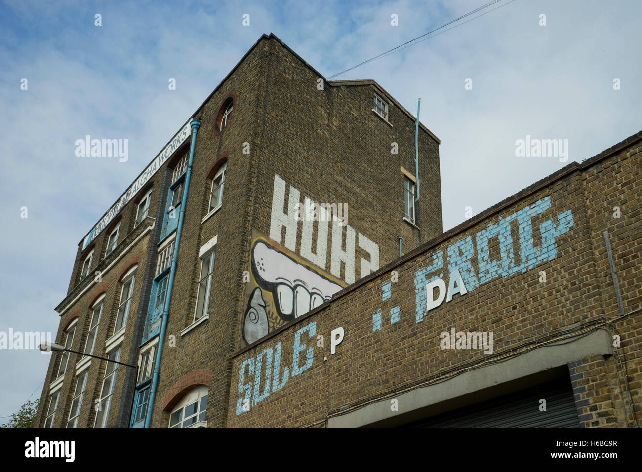 Artists studios and warehouses in Hackney Wick, by Olympic Park, which