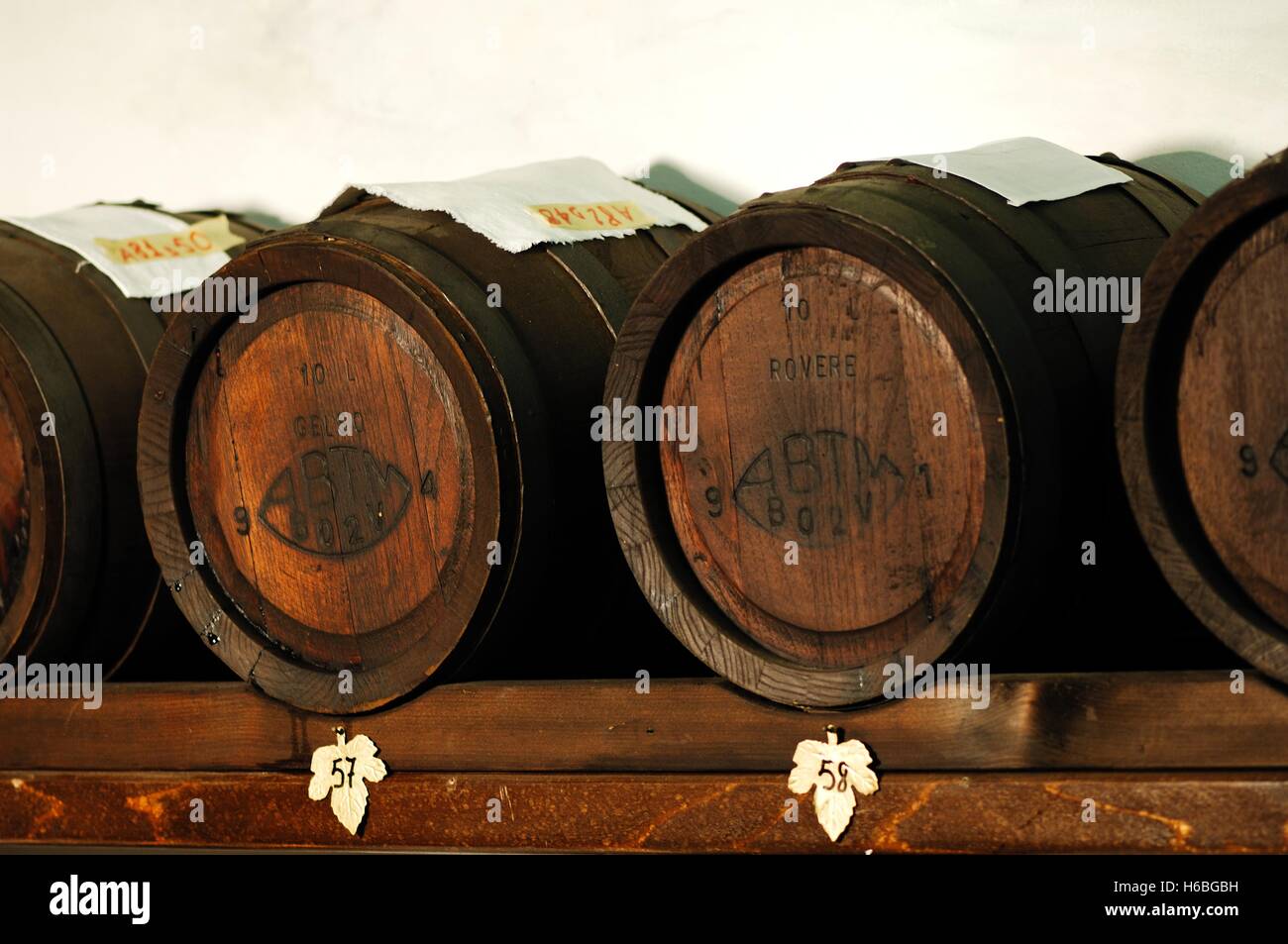 Balsamic vinegar producer, Modena, Emilia Romagna, Italy Stock Photo