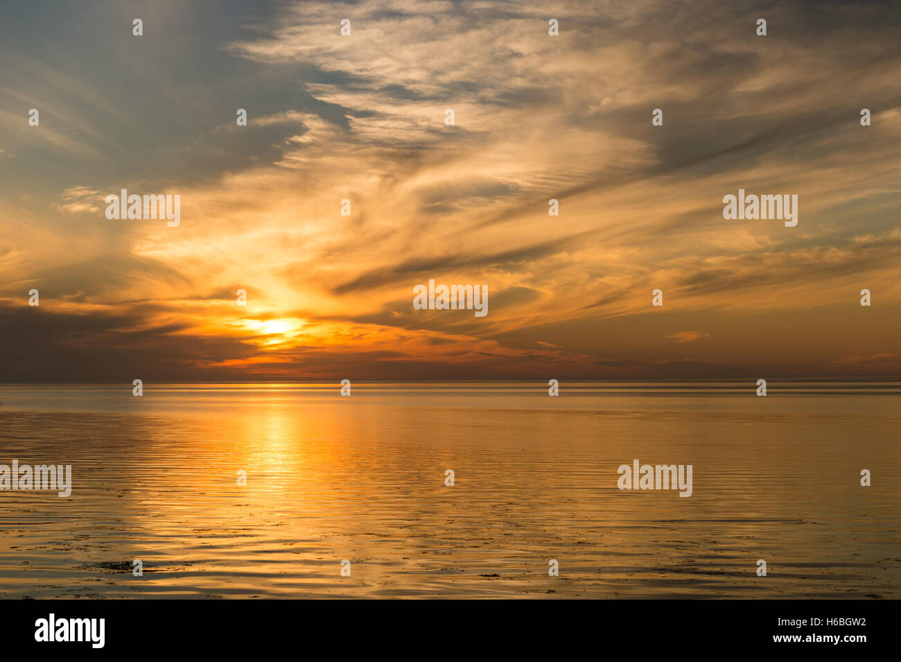 Breathtaking Sunset in SainteFlavie, Quebec, Canada Stock Photo Alamy