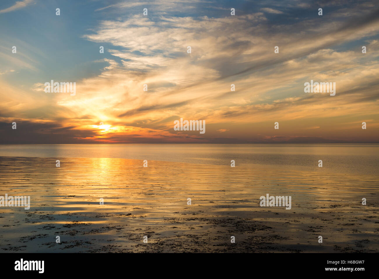 Breathtaking Sunset in SainteFlavie, Quebec, Canada Stock Photo Alamy