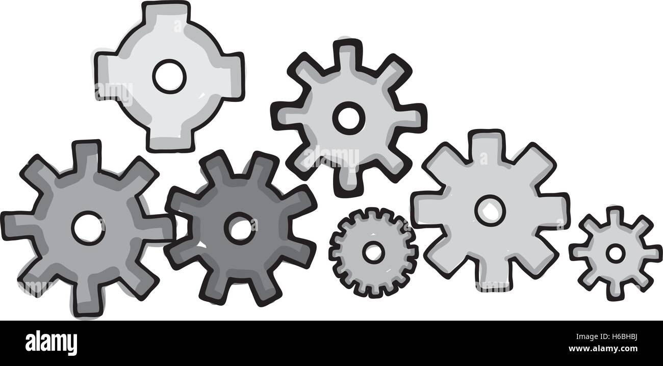 gear cartoon icon image vector illustration design Stock Vector Image