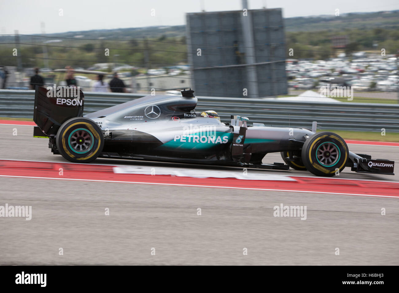 Nico Rosberg #6 competes during 2016 Formula 1 United States Grand Prix Race Day Three at Circuit Of The Americas on October 23, 2016 in Austin, Texas Stock Photo