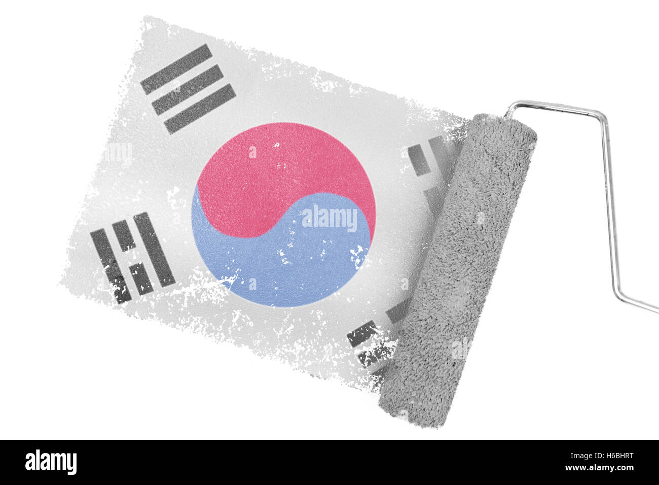 Composite image of south korea national flag Stock Photo