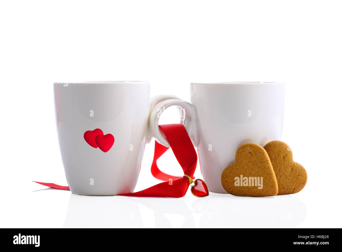 Valentines day gingerbread cookies Stock Photo