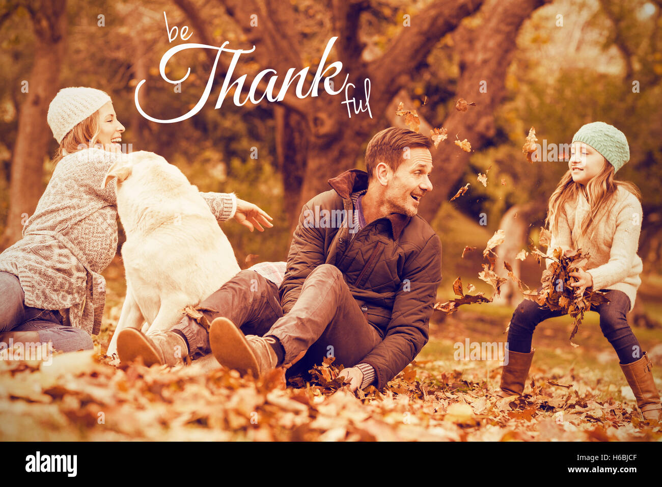 Composite image of digital image of happy thanksgiving day text greeting Stock Photo