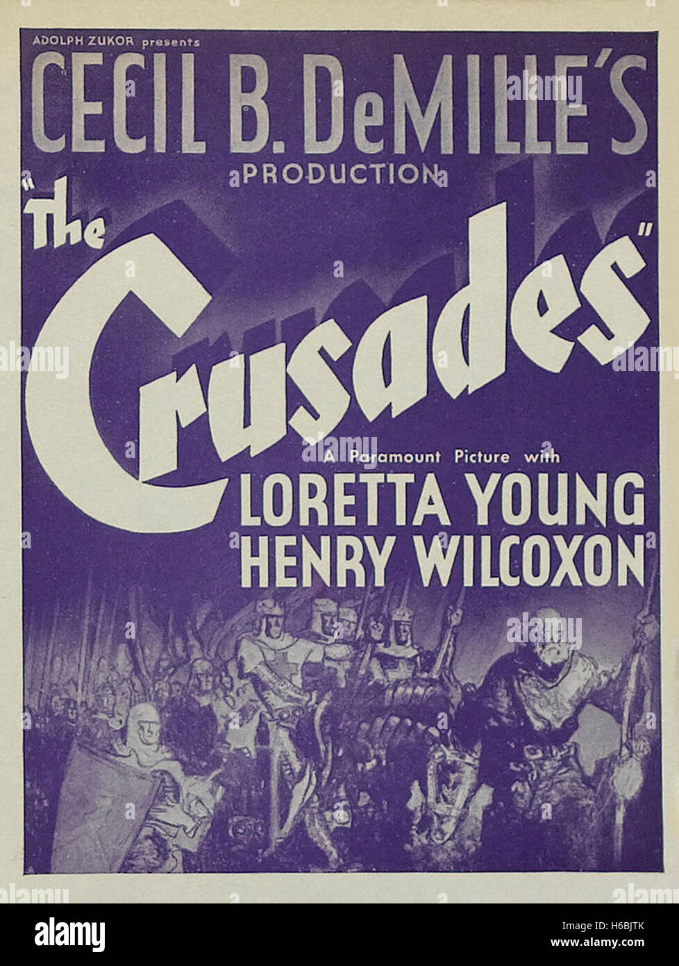 The Crusades Movie Poster Stock Photo Alamy