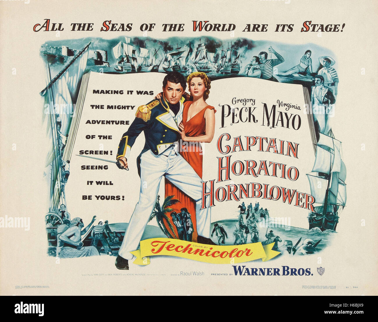 Captain Horatio Hornblower  - Movie Poster - Stock Photo