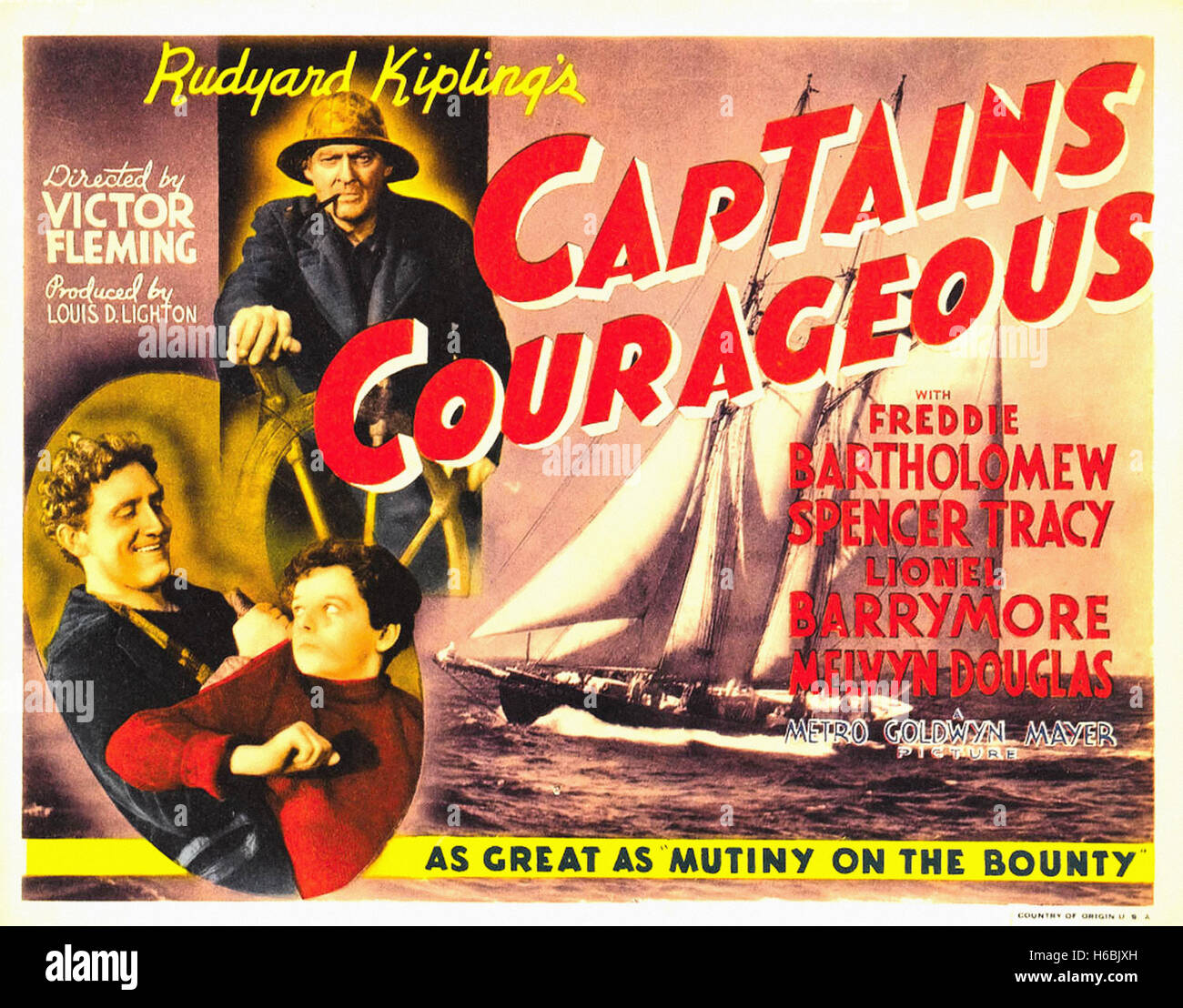 Captains Courageous Movie Poster Stock Photo Alamy