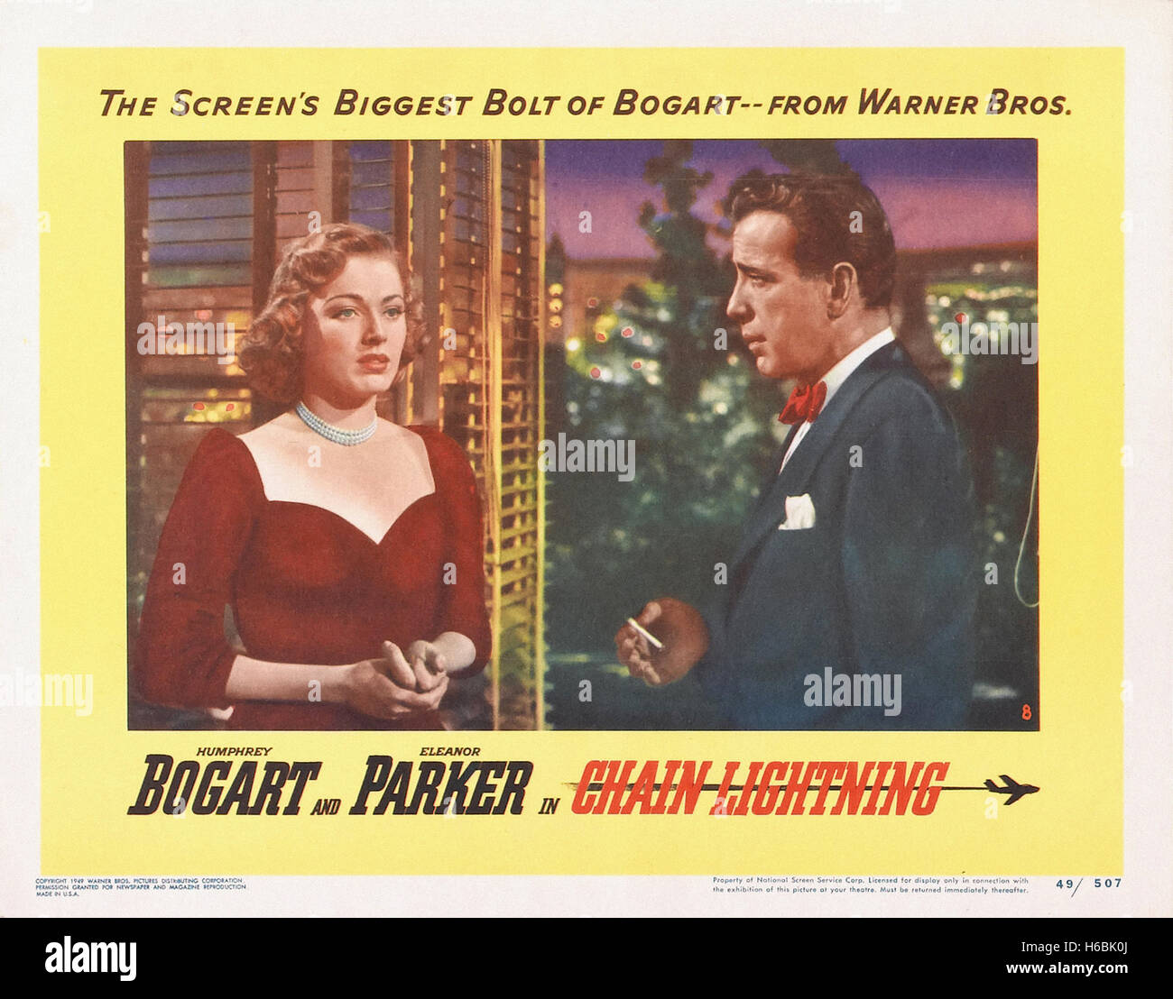Chain Lightning (1950) Movie Poster Stock Photo Alamy