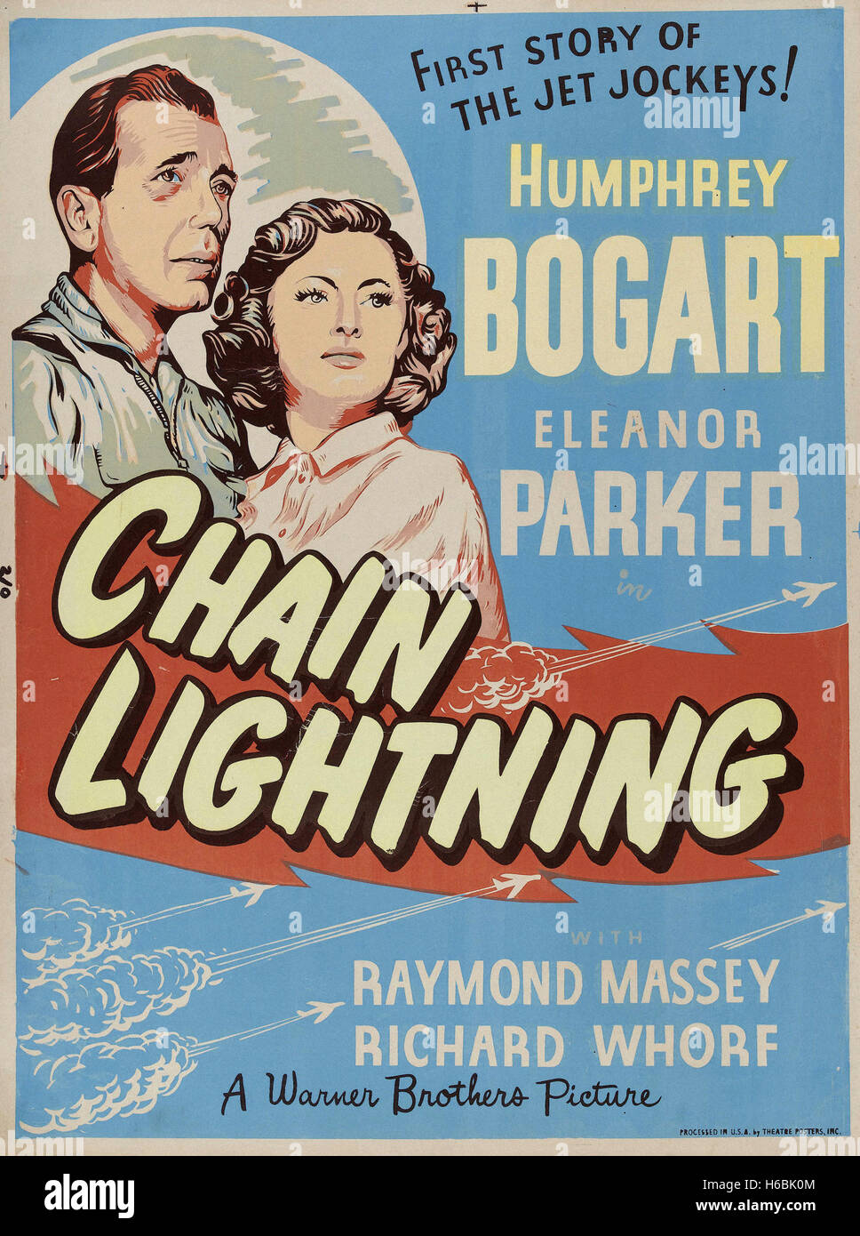 Chain Lightning (1950) Movie Poster Stock Photo Alamy