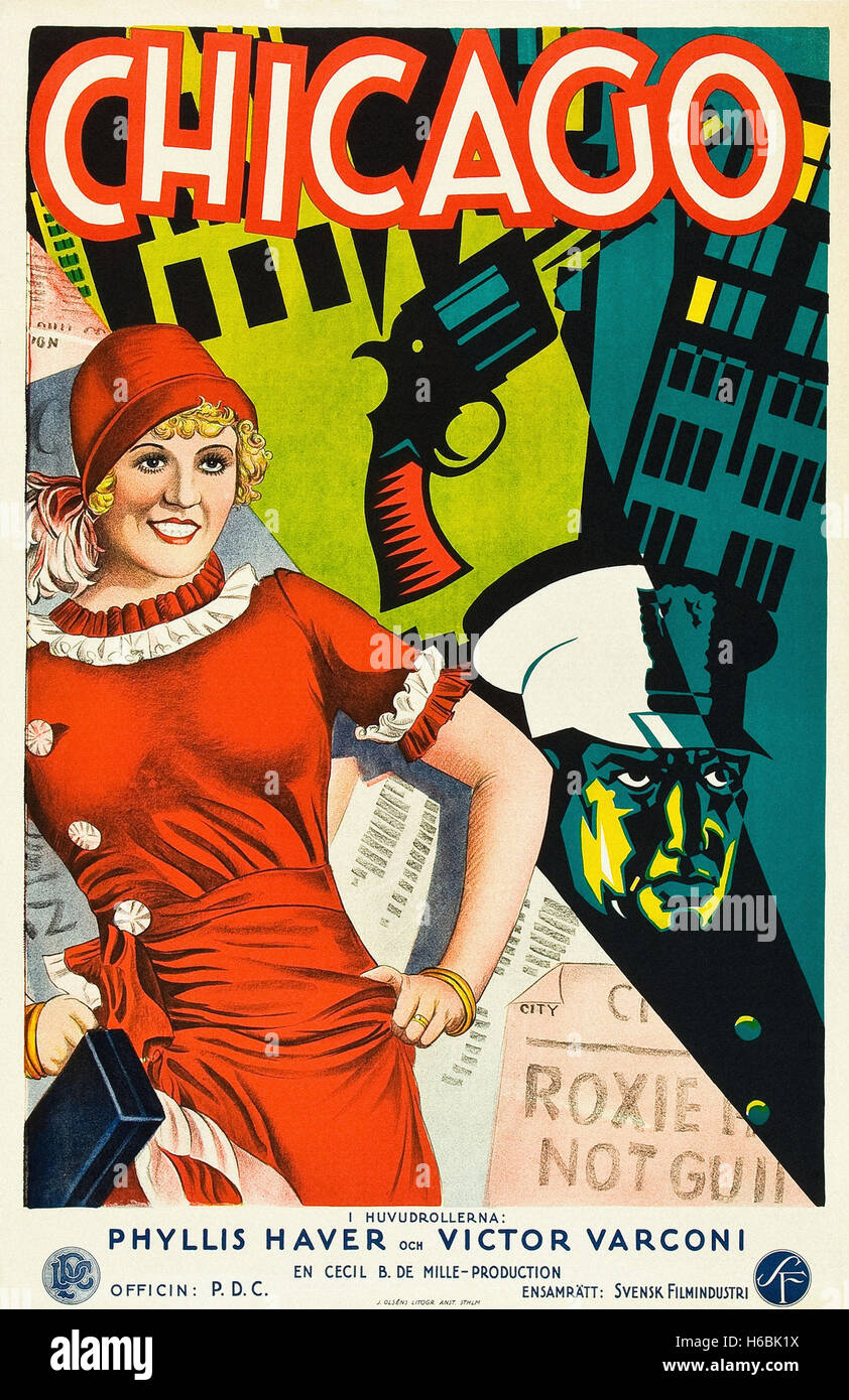 Chicago (1927)  - Movie Poster - Stock Photo