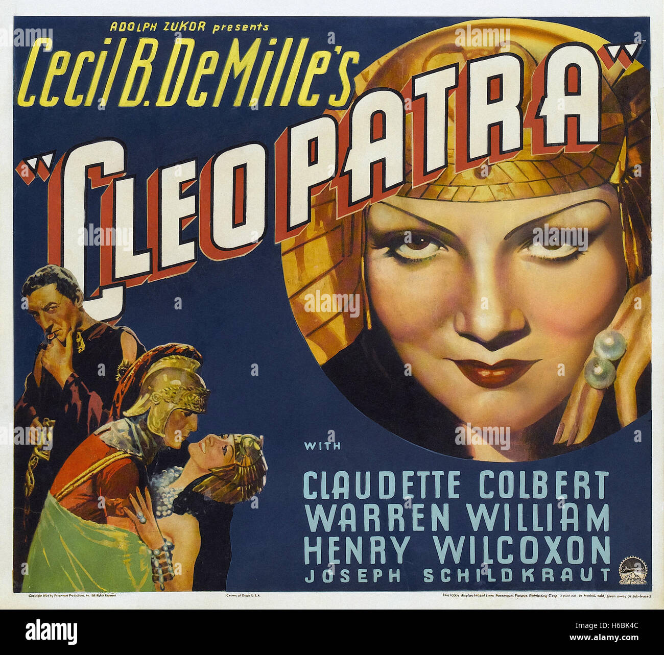 Cleopatra (1934)  - Movie Poster - Stock Photo
