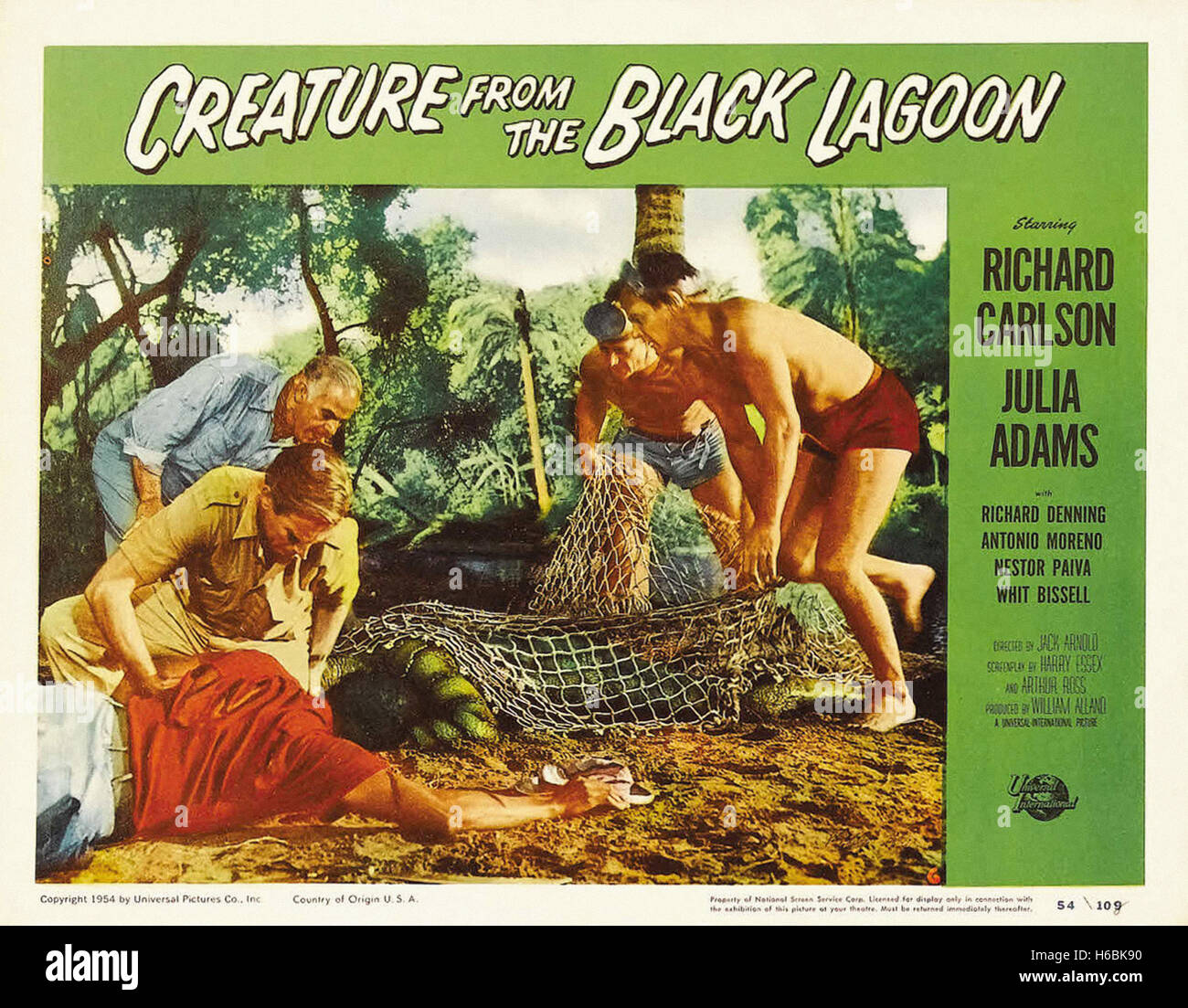 Creature From The Black Lagoon  - Movie Poster - Stock Photo