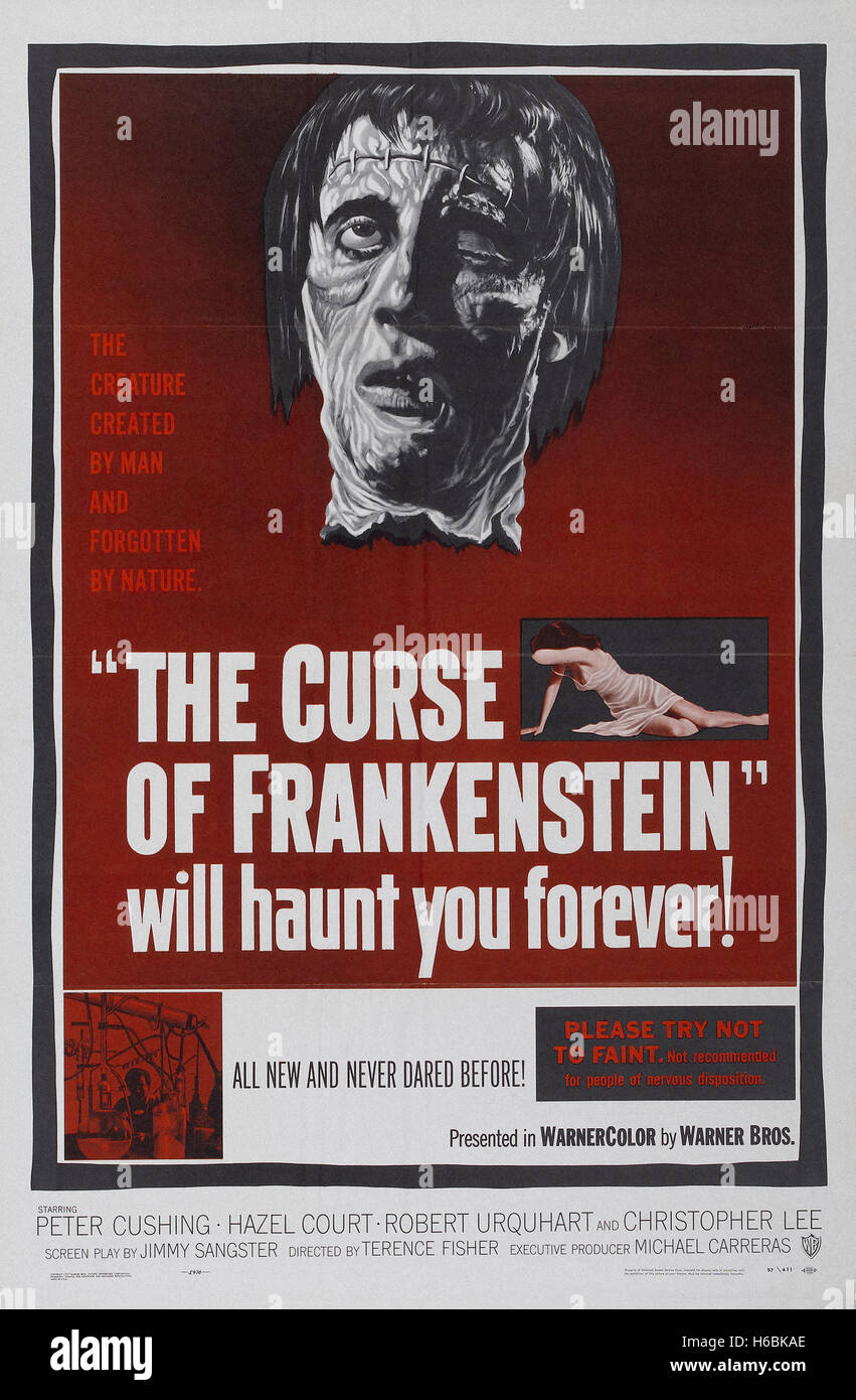 Curse of Frankenstein  - Movie Poster - Stock Photo