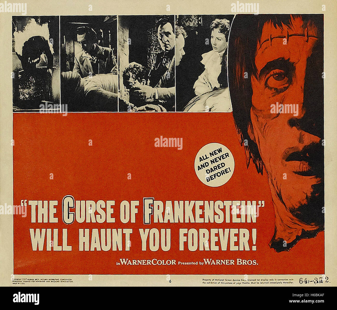 Curse of Frankenstein  - Movie Poster - Stock Photo