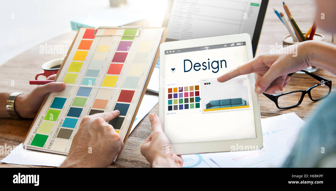 Propose Different Color Design Choose Color Palette Graphic Concept Stock Photo - Alamy